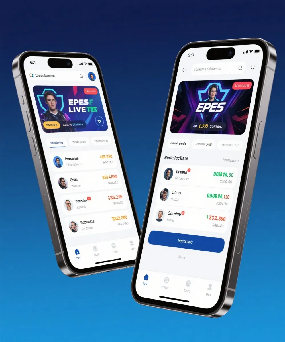 电竞赛事直播中心 APP 界面展示